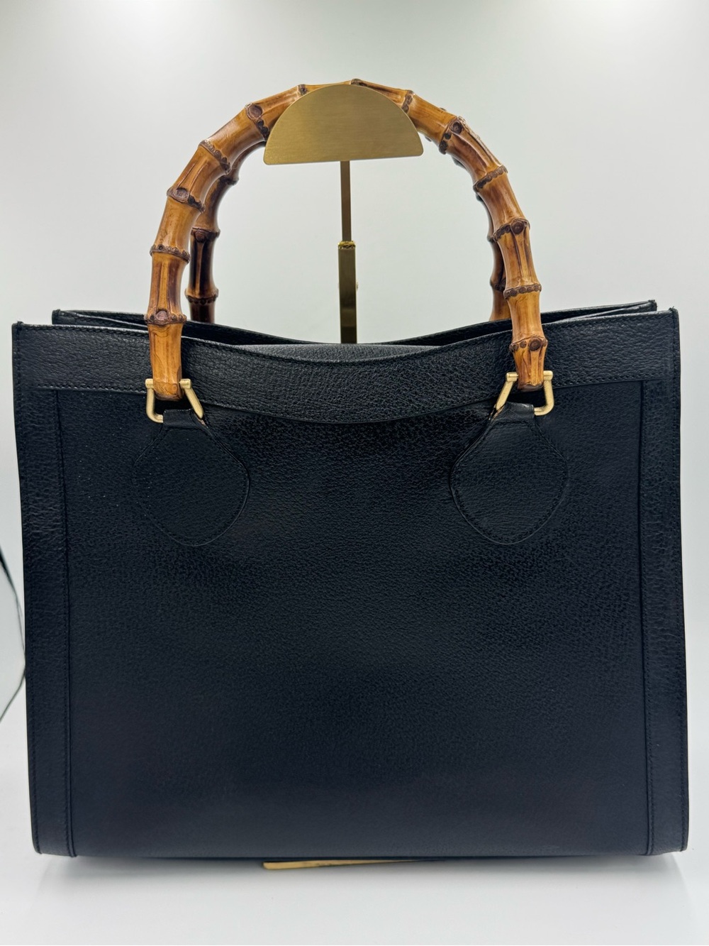 Gucci Diana Black Tote with Bamboo Handles & COA